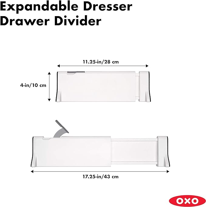 OXO Good Grips Expandable Dresser Drawer Divider - 2 Pack