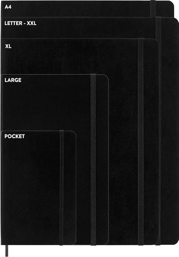 Moleskine Classic Notebook, Soft Cover, Large (5" x 8.25") Dotted, Black, 192 pages
