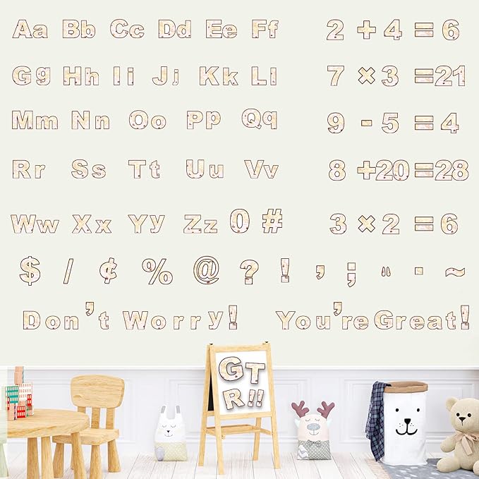 266 Pcs Letters Combo Pack Set Bulletin Board Letters Travel Map Letters and Number Accents for Kids Bulletin Board Display Home School Classroom Decor