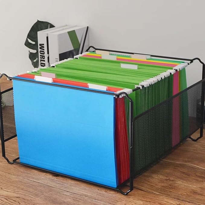 50 Packs Hanging File Folders Yellow,Letter Size 8.5x11, Hanging File Folders with 1/5-cut Tabs,File Folders for Filing Cabinet,Ideal Office, School Classroom Supplies
