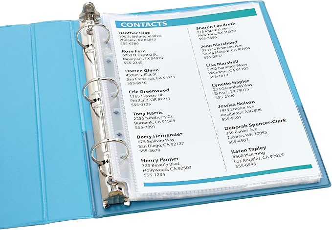 Avery Diamond Clear Heavyweight Sheet Protectors for Mini Binders, Holds 8.5" x 5.5" Sheets, 25ct (77004)