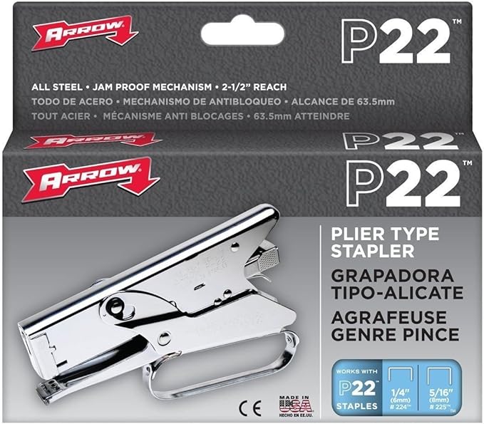 Arrow P22 Heavy Duty Plier Type Stapler with Staples