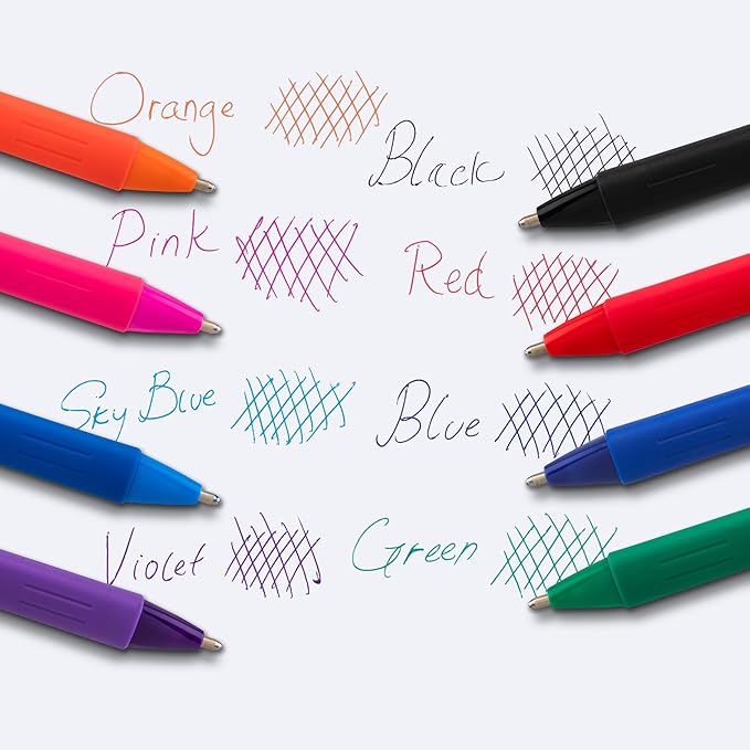 Pentel Wow! Retractable Ballpoint Pen, (1.4mm), Bold Line, Blue Ink, Pack of 18 (BK444BP18C)