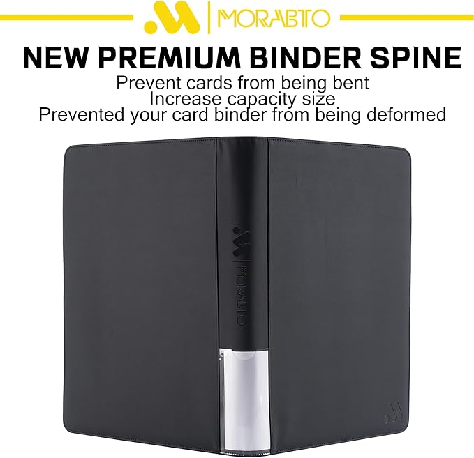 16 Pocket Card Binder,Trading Card Binder Holds up to 1024 Cards with 32 Sleeves,Zipper Card Holder Album Compatible with TCG/Sports Cards-Black Model B