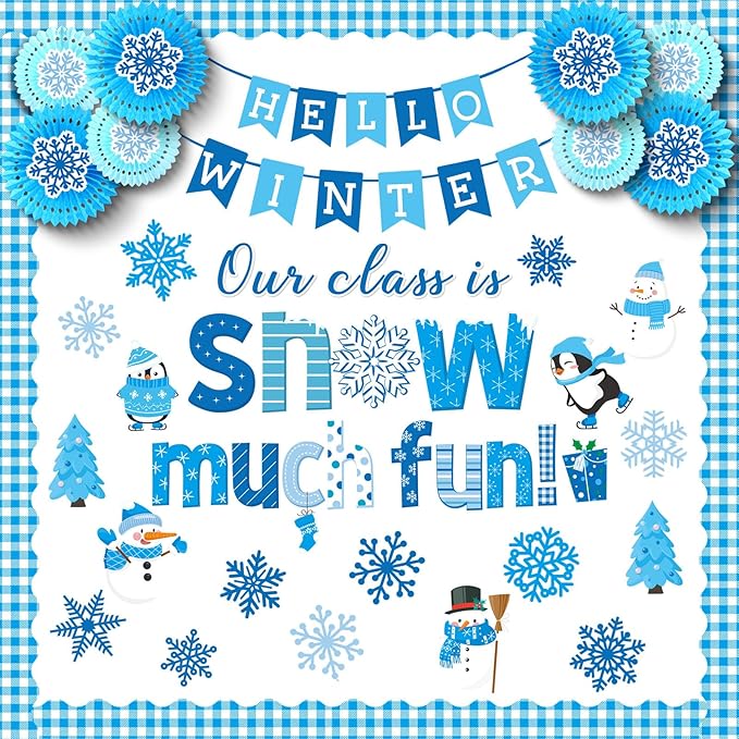 Eersida Spring Bulletin Board Decorations with Paper Fans St Patricks Day 3D Classroom Bulletin Board Christian Easter Flower Bunny Cutouts School VBS Library Church Window Wall Decor(Snow)