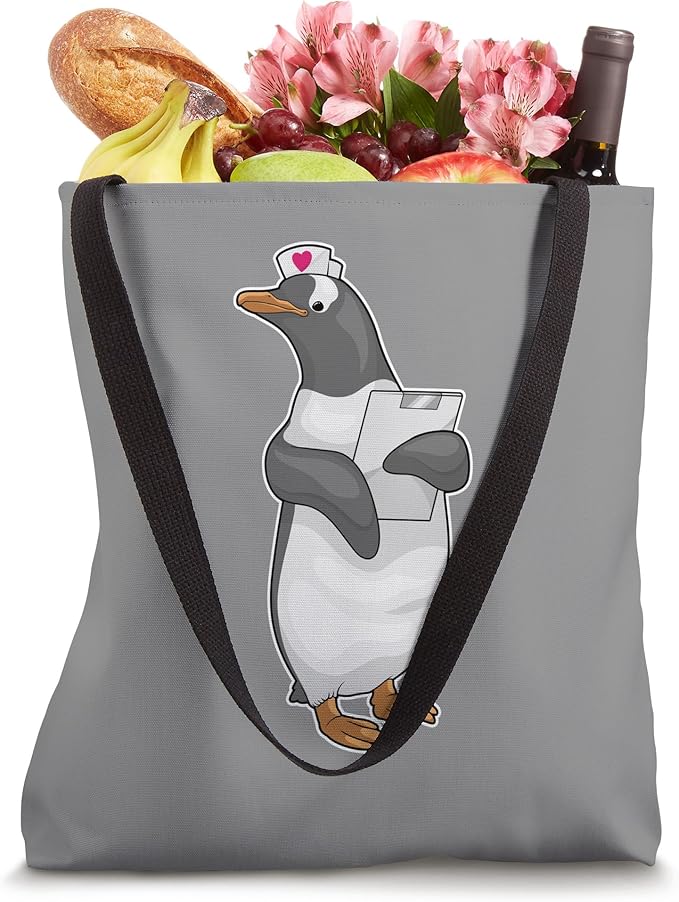 Penguin Nurse Clipboard Tote Bag