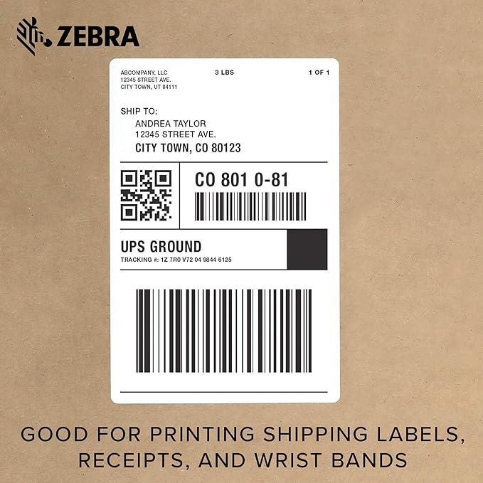 Zebra - GX420d Direct Thermal Desktop Printer for Labels, Receipts, Barcodes, Tags, and Wrist Bands - Print Width of 4 in - USB, Serial, and Parallel Port Connectivity (Renewed)