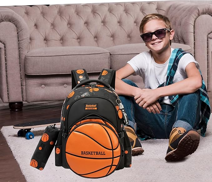 Boys' School Backpack with Lunch Box and Pencil Case - Ideal for Teens and Middle School Students