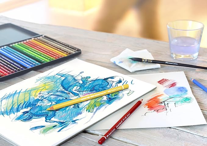 FABER-CASTELL FC117524 Albrecht Durer Artist Watercolor Pencils in A Tin (24 Pack), Assorted
