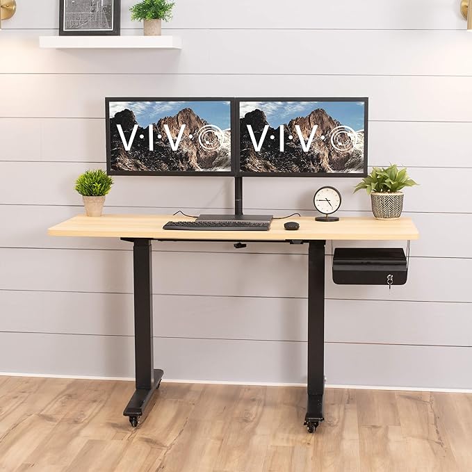 VIVO 13 inch Under Desk Lockable Slide Out Drawer, Secure Home Office Storage Organizer, Black, DESK-AC03L-B