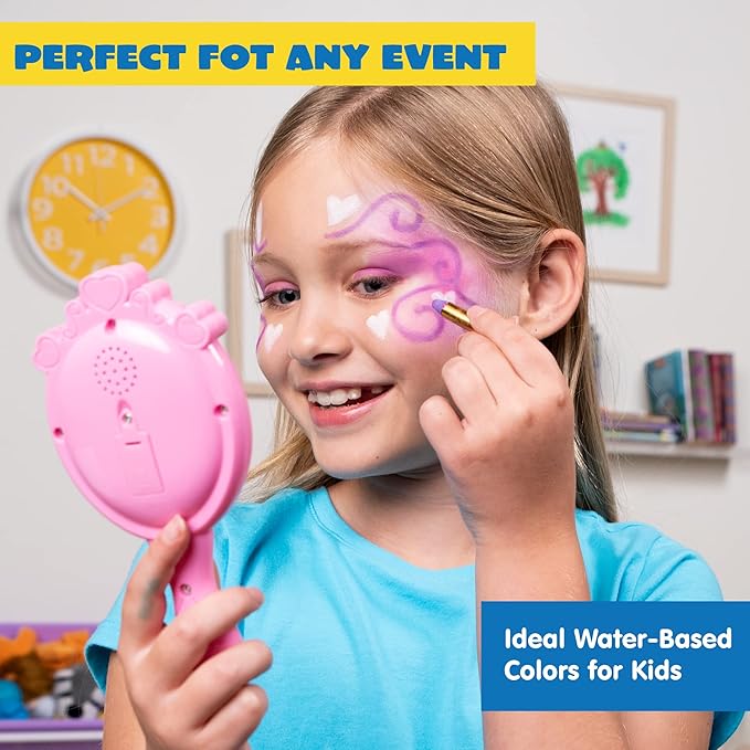 JOYIN 24 Colors Face Paint Safe & Non-Toxic Face and Body Crayons (Large Size 3 inch) Ultimate Party Pack Including 6 Metallic Colors for Birthday Toy Makeup Party Suppiles, Gifts for Kids Girls Boys