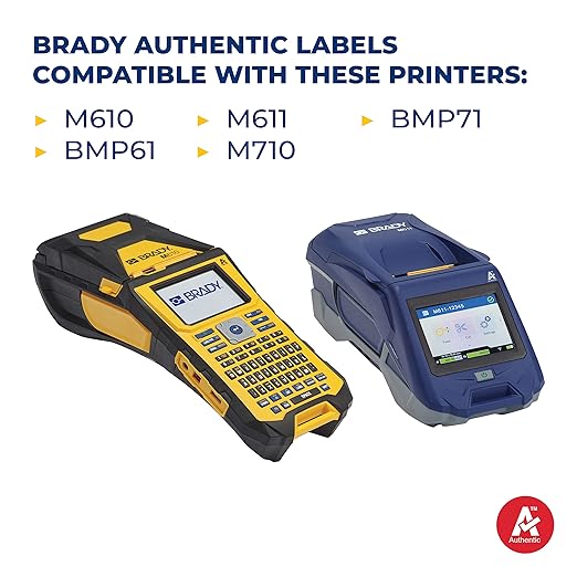 Brady T-Flag Matte Polypropylene Labels for M610, M611, M710, BMP61, and BMP71 Printers - 0.788" x 1.18". M6-1-425-FT