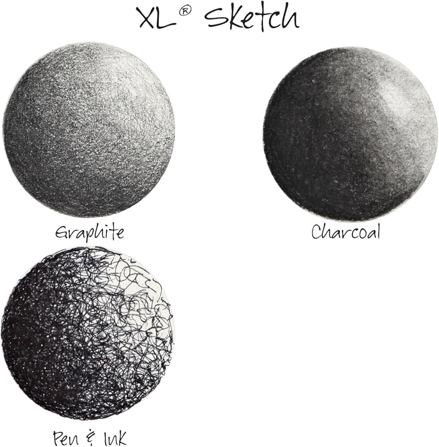 Canson XL Series Paper Sketch Pad for Charcoal, Pencil and Pastel, Side Wire Bound, 50 Pound, 9 x 12 Inch, 100 Sheets