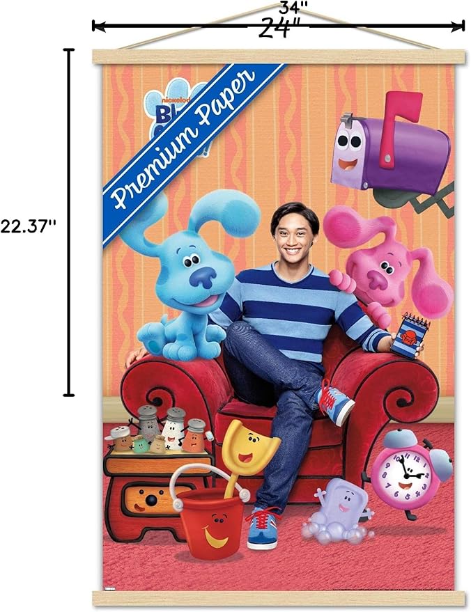 Blue's Clues - Group Wall Poster with Magnetic Frame