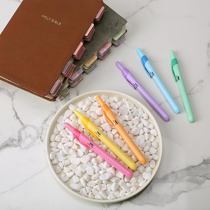 Mr. Pen- Colorful Highlighters Set, 6 Pack, Assorted Colors, Retractable Colored Bible Markers