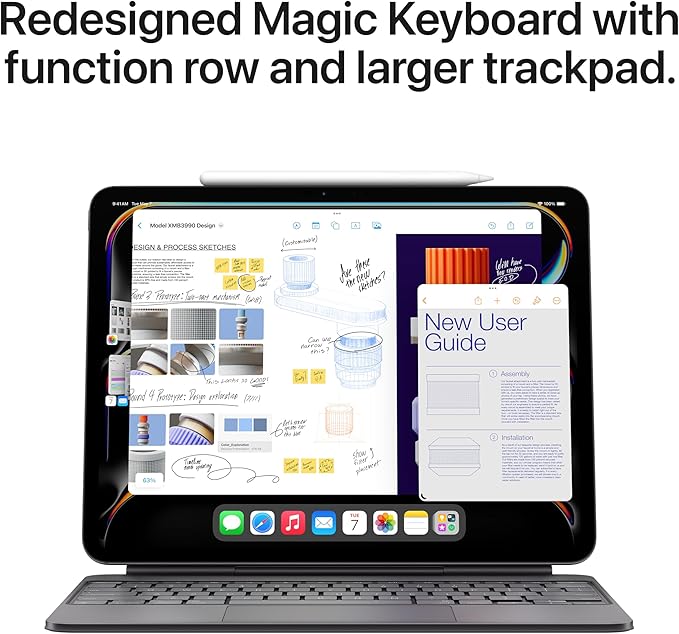 Apple iPad Magic Keyboard Case for iPad Pro 13-inch (M4 and M5), Great Typing Experience, Built-in Trackpad, Function Row, US English - Black