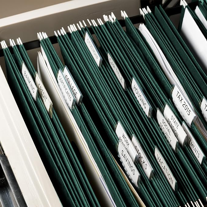 HERKKA Extra Capacity Hanging File Folders, 60 Pack Reinforced Letter Size Hanging Folders with Heavy Duty 1 Inch Expansion, Designed for Bulky Files, Medical Charts, Green