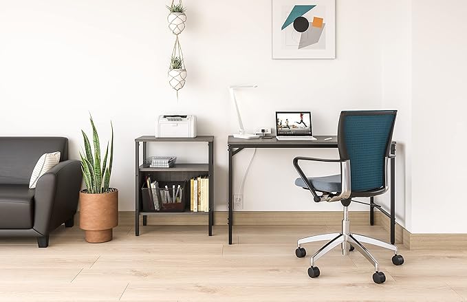 Safco Onyx Letter-Size Desktop Tub File, Collapsible For Compact Storage, Integrated Handles, Steel Mesh, Black