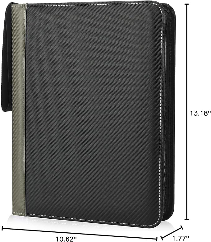 9 Pockets Trading Card Binder with Sleeves Card Organizer, 900 Double Sided Pocket PU Card Collection Binder, Baseball Binder,for Sports Card, MTG, TCG Yugioh Card (Gray)