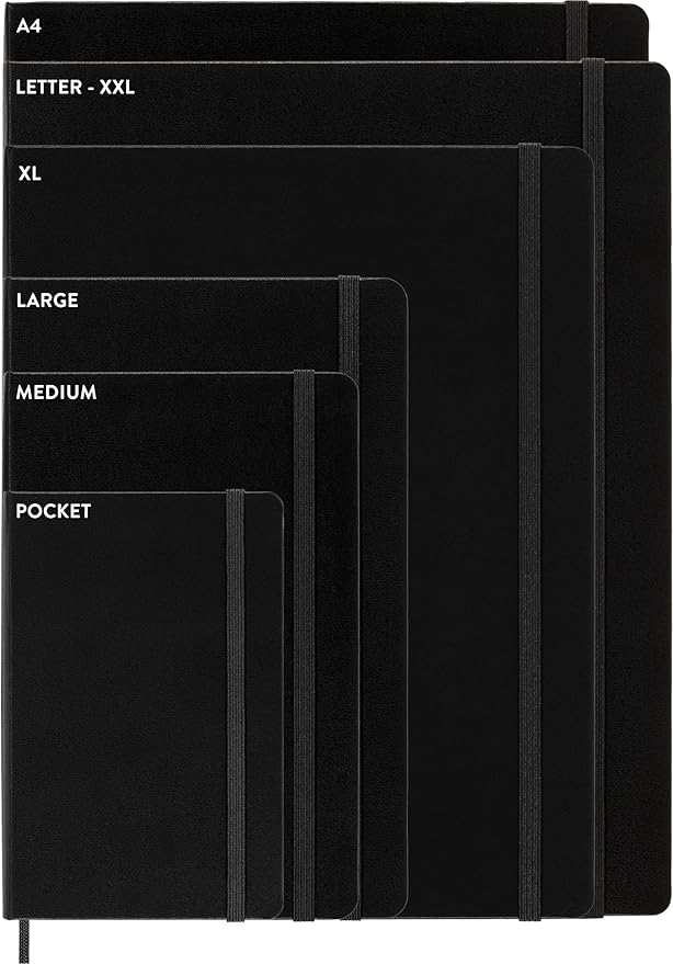 Moleskine Classic Expanded Notebook, Hard Cover, Large (5" x 8.25") Dotted, Black, 400 Pages