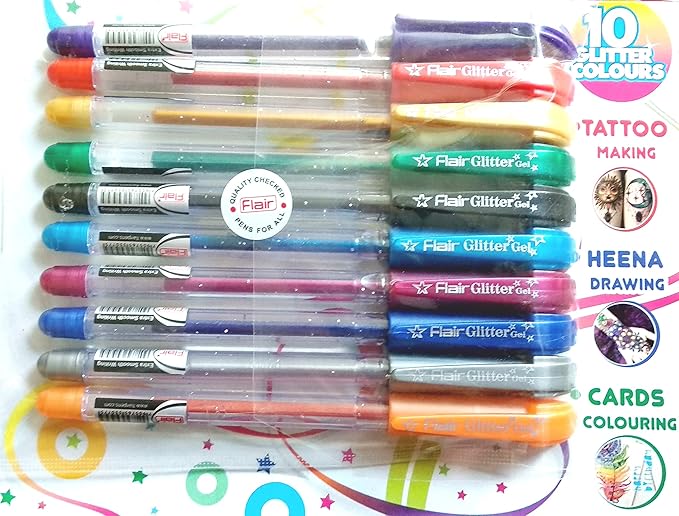 Xtra Sparkle Glitter Gel 10 Colours Xtra Sparkle Gel Pen by Flair