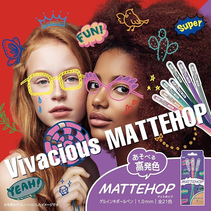 Pentel Ballpoint Pen Color Matte Hop Complete Set, 21 Colors K110-V21ST
