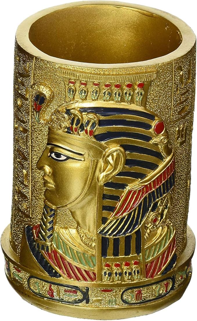 Design Toscano QL1244 Egyptian Pharaoh Pen Vessel,full color