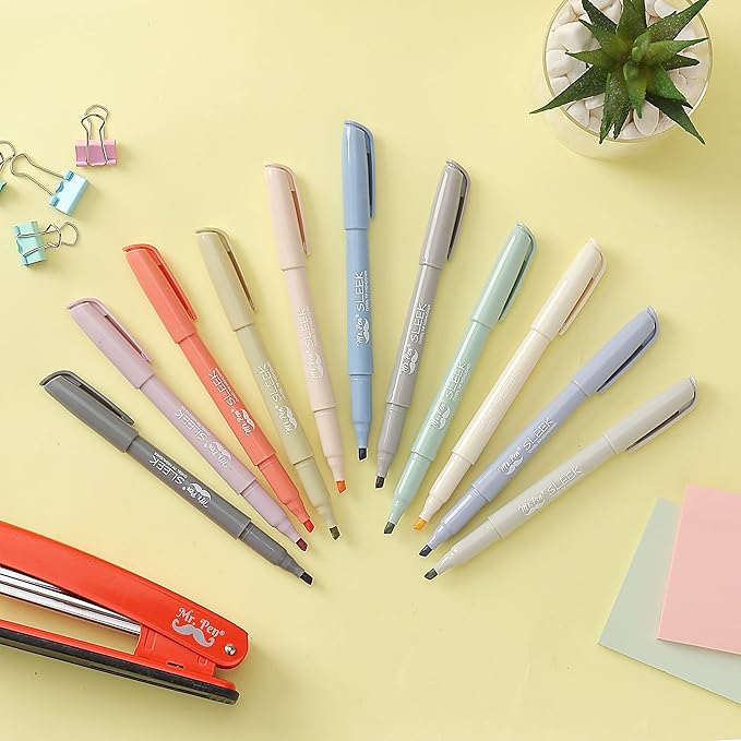 Mr. Pen- Highlighters, 12 Pack, Chisel Tip, Morandi Colors, Highlighters Assorted Colors