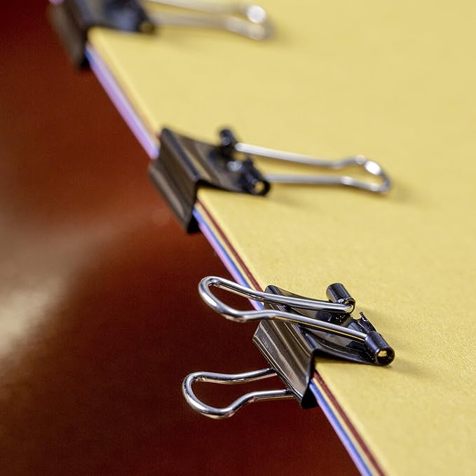 Officemate Mini Binder Clips, Black, (99010), 12 Count (Pack of 120)