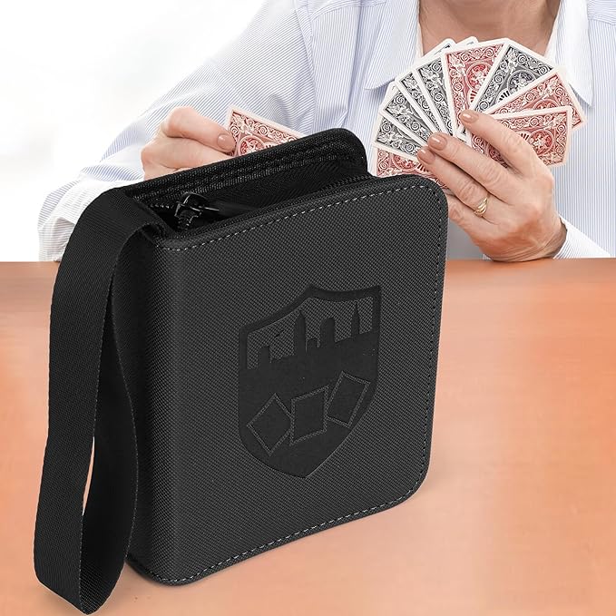 Mini Card Binder 1 Pocket, 80 Pockets Trading Card Binder, Premium Small 2 Pocket Trading Card Collection Album Folder with 40 Sleeves Double Sided - Gifts for Kids (Black)
