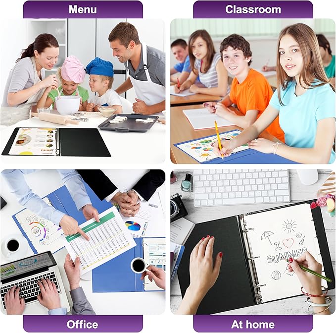 Binder Dividers with Tabs for 3 Ring Binder, 8.5 x 11 Paper Binder Dividers with Tabs 5 Tab Dividers for 3 Ring Binder, 4 Sets Page Dividers for School, Office and Home, 20 Dividers