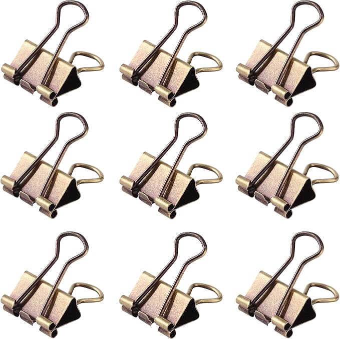 Mr. Pen- Binder Clips, Small, 50 Pack, 0.75 in, Bronze, Clips, Paper Binder Clips, Office Clips, Mini, Holds 50 Pages