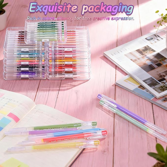 Gel Pens For Coloring, 99 Colors Gel Colored Pens Marker for Adult Coloring Books, 0.6mm Fine Point Pens for Black Paper, Writing, Journaling, Drawing, Art Supplies