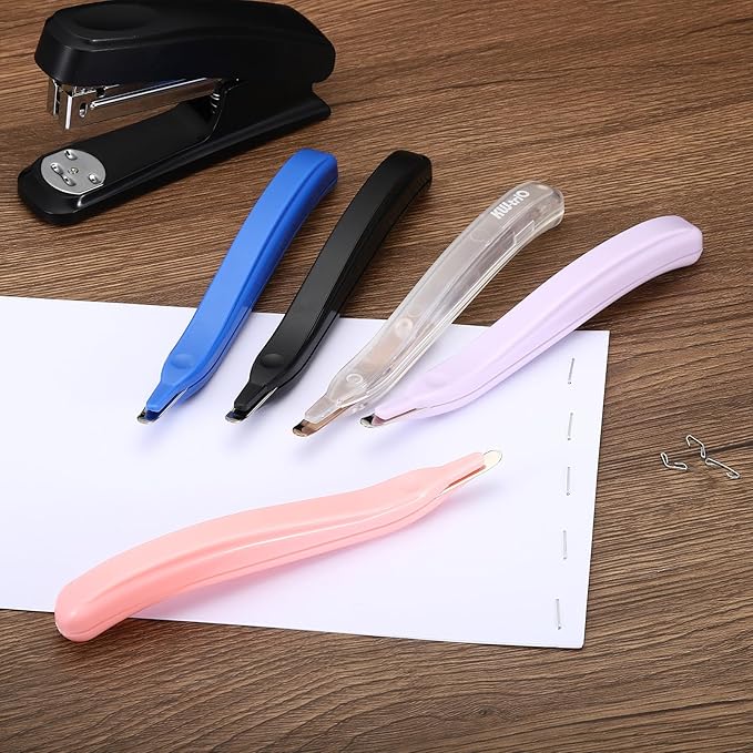 PATIKIL Staple Remover, Magnetic Staple Puller Desktop Removal Tool Cutting Tool for Office Home, Clear