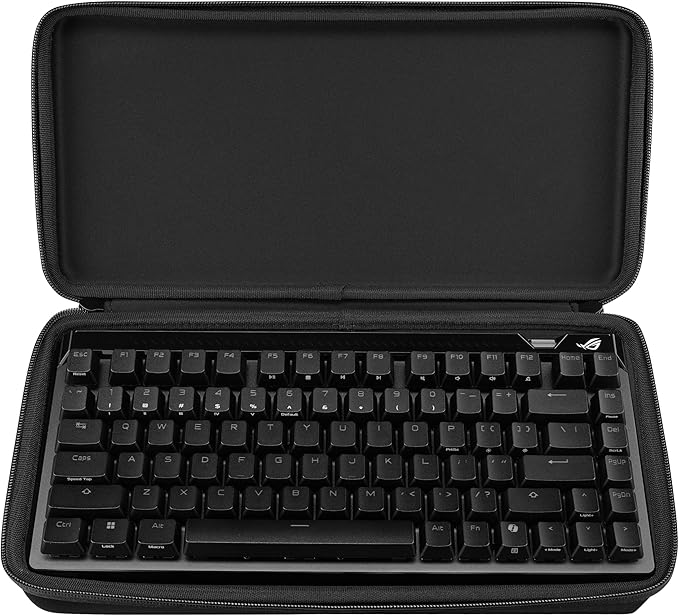 ASUS ROG Falchion Ace 75 HE Wired Analog/Hall Effect Gaming Keyboard – 75% TKL, USB, Hot Swappable HFX V2 Magnetic Switch, Rapid Trigger, 8KHz Polling, ABS Keycap, Carry Case, Web-based Config - Black