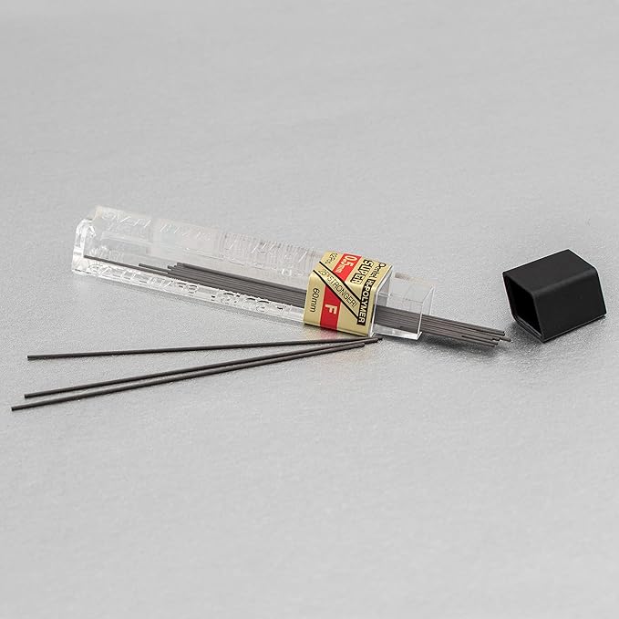 Pentel Super Hi-Polymer Refill, 0.5mm, Fine, F, 144 Pieces of Lead (C505-F)
