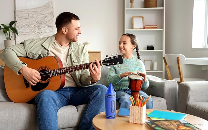 Crayola Kids Crayon Speakers Bluetooth Wireless, Portable Bluetooth Speakers 20W Peak Power HD Sound, Mini Bluetooth Speaker with TWS Pairing BT 5.3, FM Radio Home/Party/Outdoor/Travel