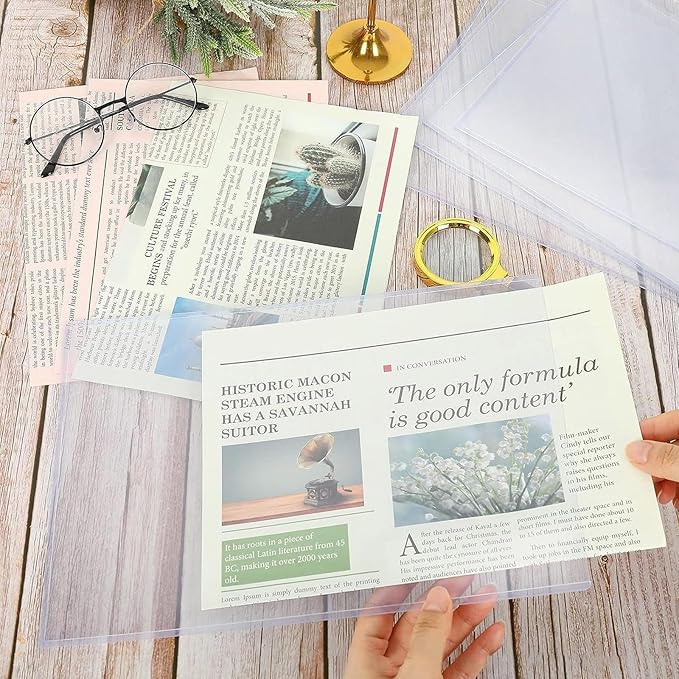 8.5" x 11" Rigid Print Protectors, Clear Plastic Page Protectors, Clear Rigid Top loaders, Plastic Paper Sheet Protectors for Photos Documents Birth Certificate Protector, Pack of 2