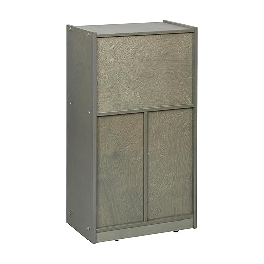ECR4Kids 10 Cubby Mobile Tray Storage Cabinet, 5x2, Classroom Furniture, Grey Wash