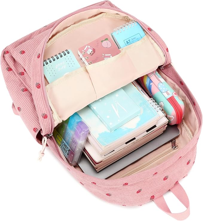Bluboon School Backpack Set Girls Womens Laptop Bookbag Casual Daypack Fits 15 inch Laptop with Lunch Tote Bag and Pencil Bag