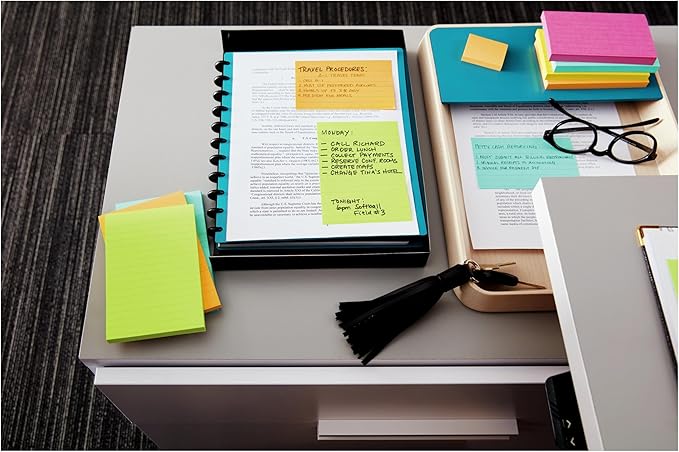 Post-it Mini Notes, 1 3/8 in. x 1 7/8 in., 24 Sticky Notes Pads, 100 Sheets per Pad, Poptimistic Collection, New Year Organization or Second Semester School Supplies