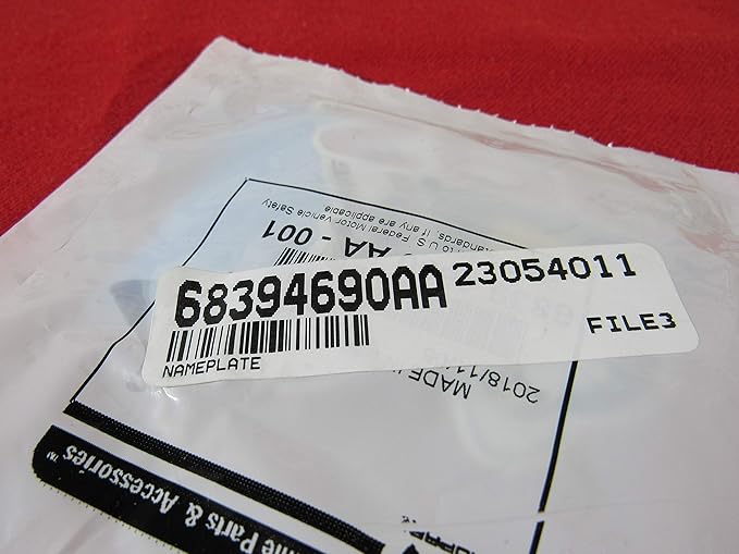 Mopar 68394690AA NAME PLATE