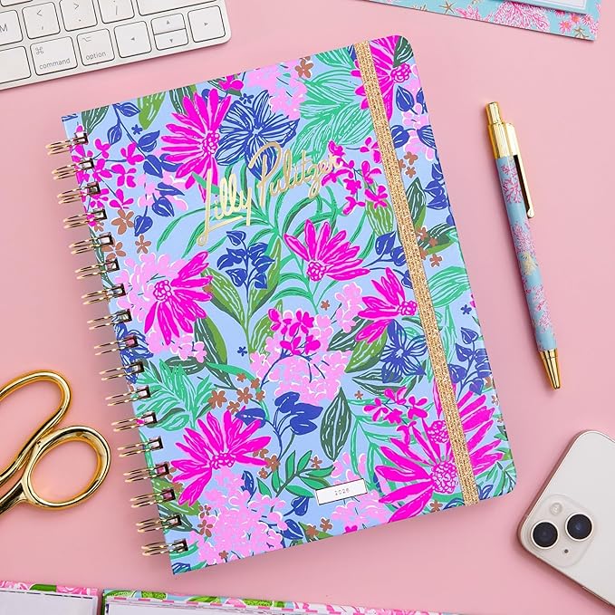 Lilly Pulitzer Large Monthly Planner January 2026 - December 2026, Monthly Agenda & Calendar, Stickers, Pockets, & Spiral Binding (Endless Summer)
