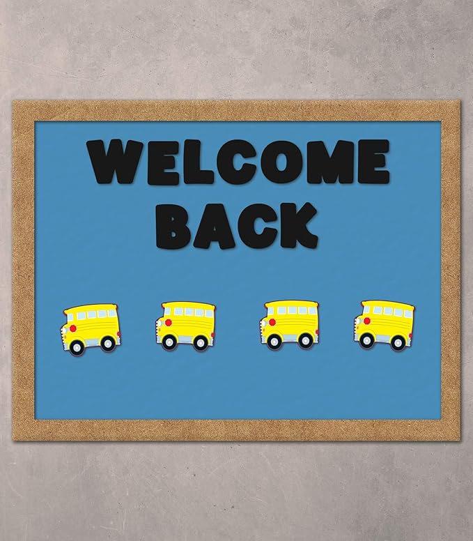 Carson Dellosa 36 School Bus Bulletin Board Cutouts, Bus Cutouts for Bulletin Board, Preschool & Kindergarten Classroom Décor, Back to School Classroom Cutouts, Elementary Classroom Décor.