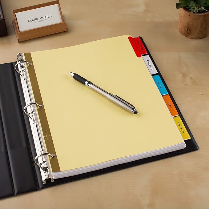 Avery Binder Dividers - 5-Tab Insertable Multicolor Big Tabs for Binders, 48 Sets of Dividers (11109)
