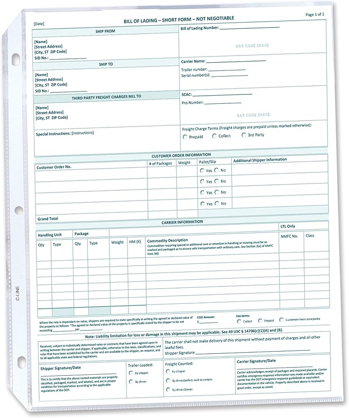 C-Line Top Loading Economy Weight Poly Sheet Protectors, Reduced Glare, 8.5 x 11 Inches, 200 per Box (62067)