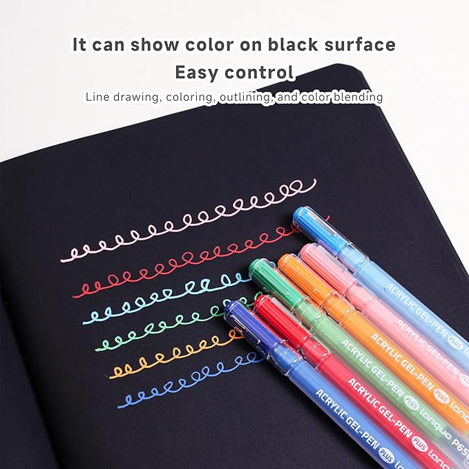 90 Color 1.0mm Fine Pointed Acrylic Gel Pens Coloring for Adult Painting, Writing, Marking, Student Stationery