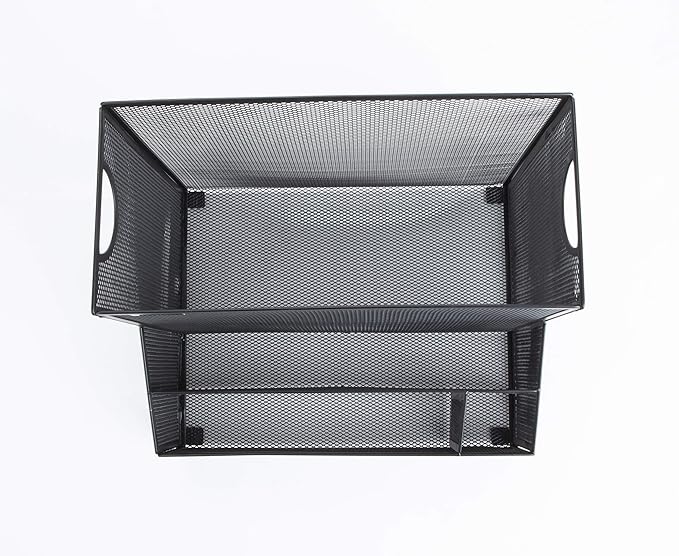 Mind Reader Desktop Organizer, Vertical File Storage, Letter Size, Office, Metal Mesh, 12.15"L x 9.5"W x 9.5"H, Black