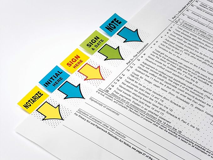 Post-it Initial Here Flags, 100 Flags/Pack, 1 in Wide, Blue (680-IH2) - 24 Pack, 2400 Total Flags