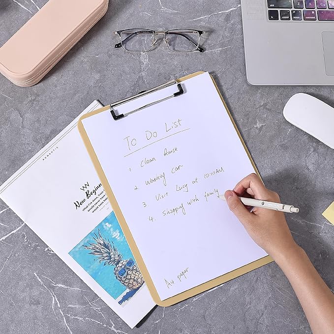 Mr. Pen- Plastic Clipboard, 12.5" x 9", 2 Pack, Petal Glow Clipboard Plastic, Low-Profile Metal Clip with Retractable Hanging Hole